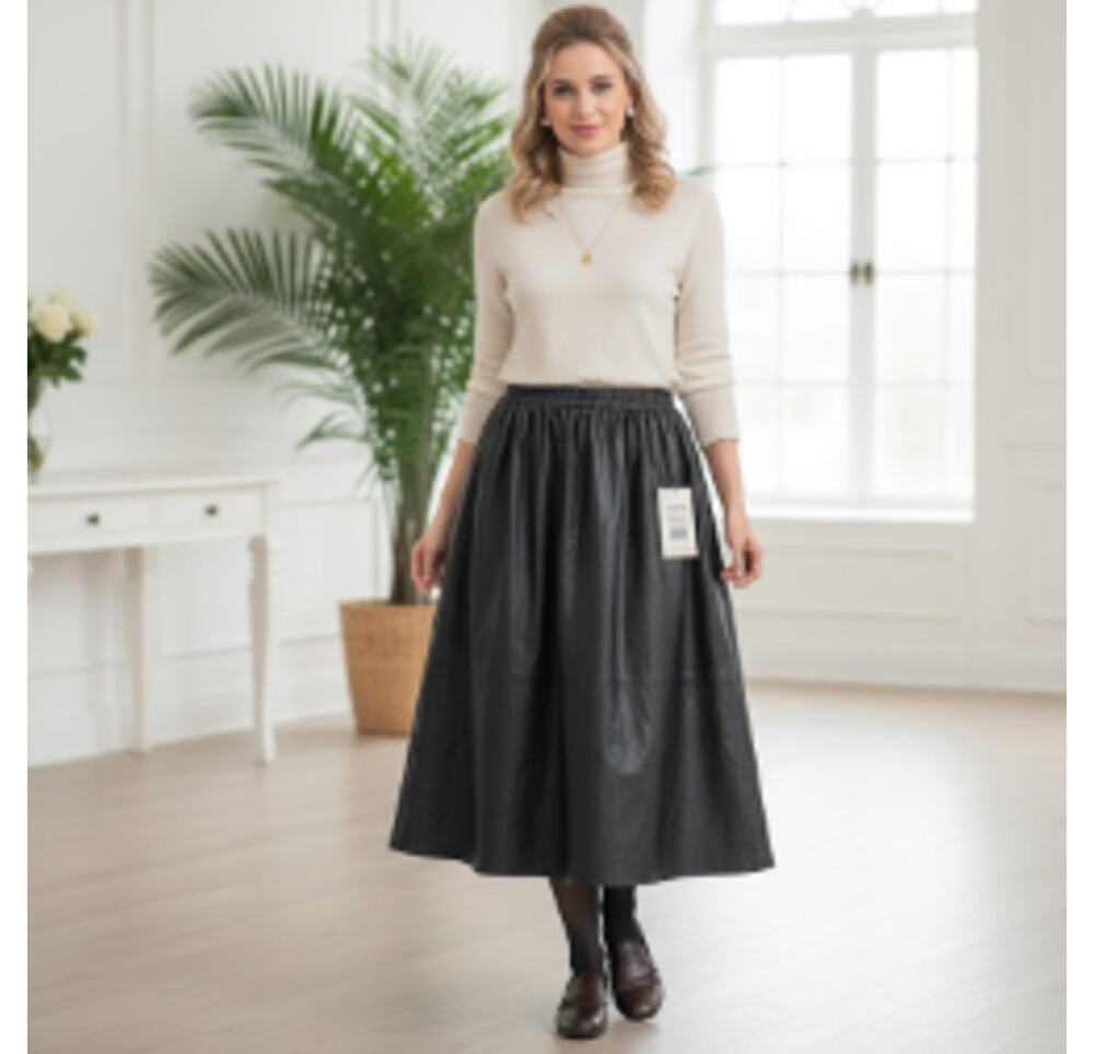 Misook Leather Maxi Skirt – Size Large, New with Tags